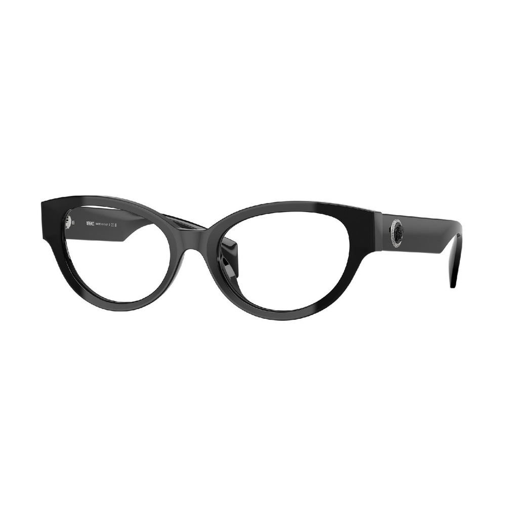Armação de Óculos de Grau VE3361U-GB1-53 Versace Gatinho Preto Acetato