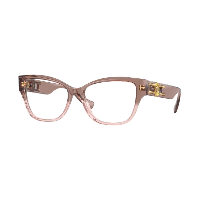 Armação de Óculos de Grau VE3347-5435-54 Versace Retangular Com Cantos Arredondados Rosa Acetato