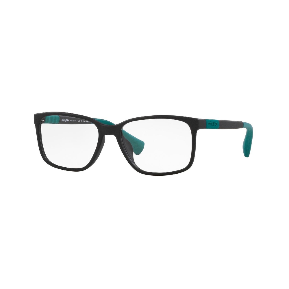 Armação de Óculos de Grau MF4016-L896-52 Miraflex Retangular Preto Injetado