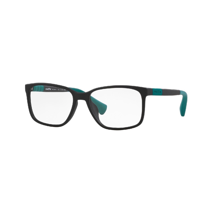 Armação de Óculos de Grau MF4016-L896-52 Miraflex Retangular Preto Injetado