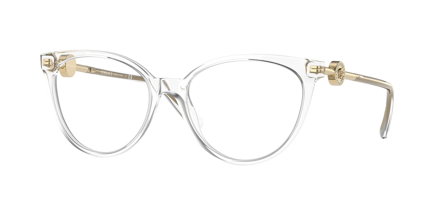 Armação de Óculos de Grau VE3298B-148-55 Versace Phantos Transparente Acetato