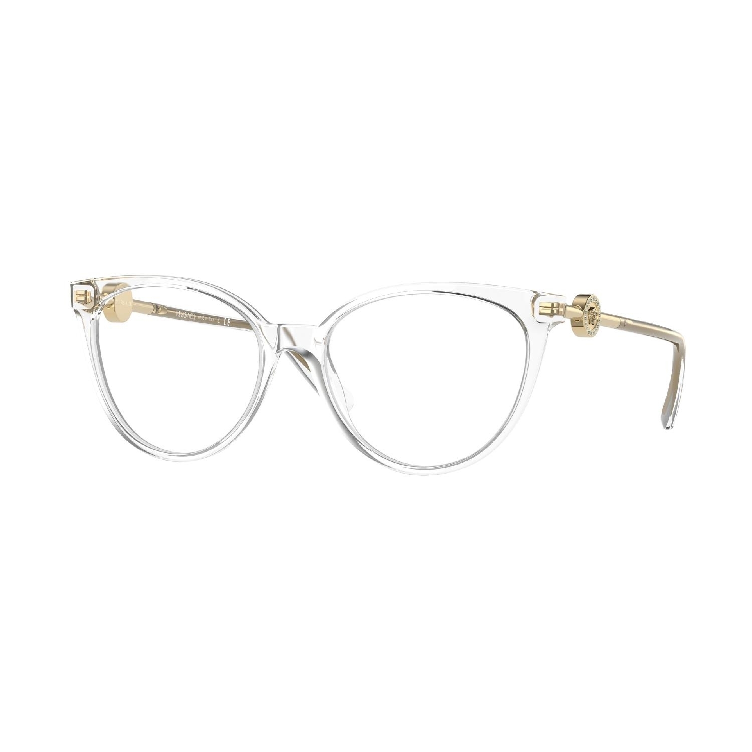 Armação de Óculos de Grau VE3298B-148-55 Versace Phantos Transparente Acetato