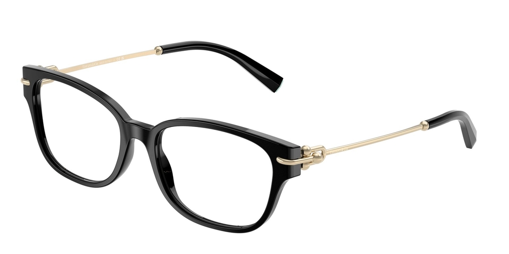 Armação de Óculos de Grau TF2262-8001-54 Tiffany & Co Retangular Com Cantos Arredondados Preto Acetato