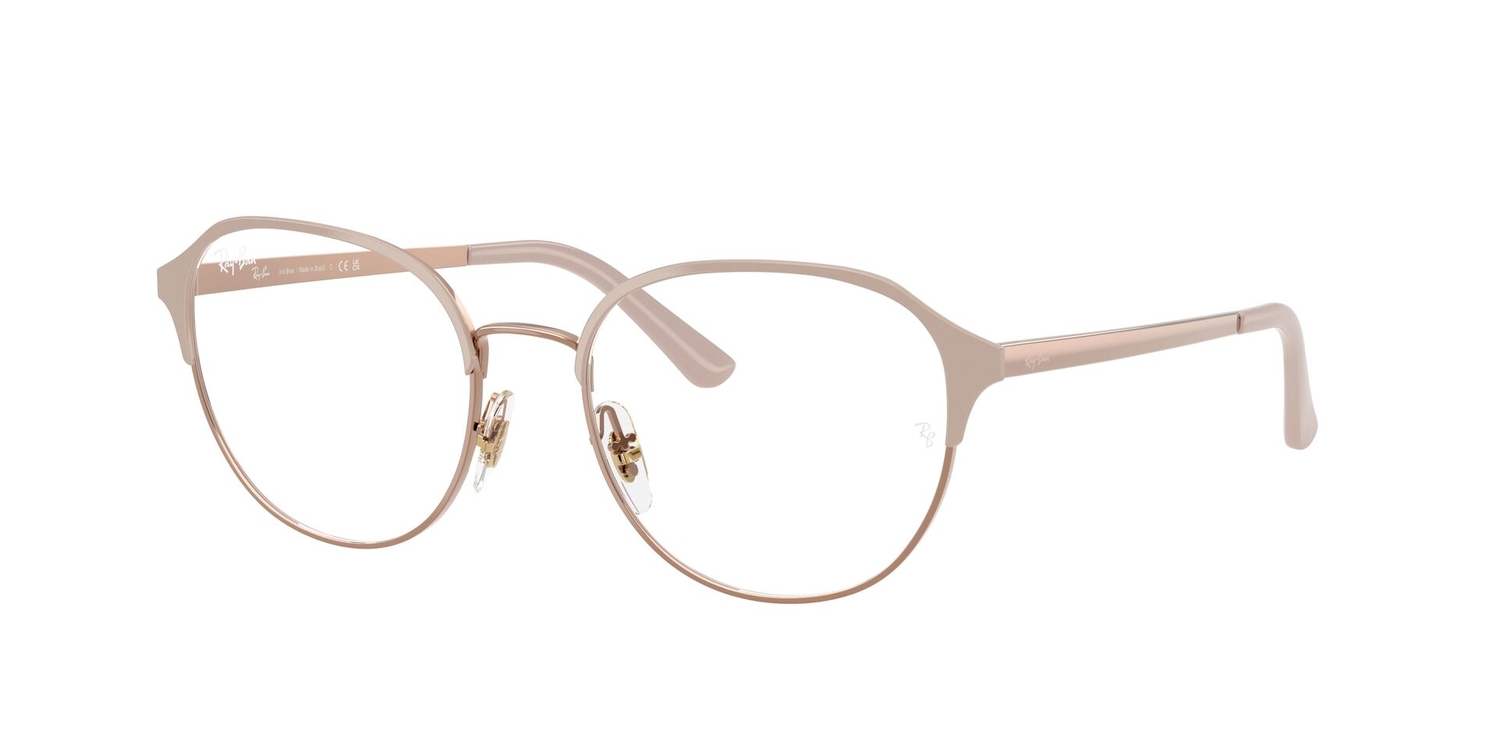 Armação de Óculos de Grau RX6526L-3180-53 Ray Ban Phantos Marrom Metal