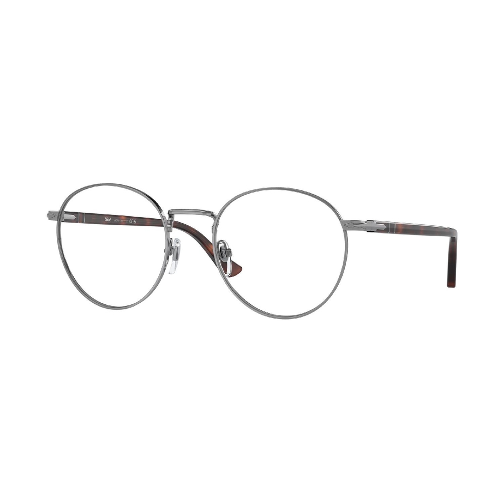 Armação de Óculos de Grau PO1008V-513-52 Persol Retangular Com Cantos Arredondados Cinza Metal