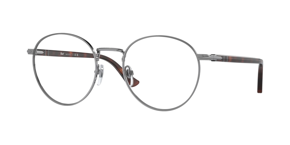 Armação de Óculos de Grau PO1008V-513-52 Persol Retangular Com Cantos Arredondados Cinza Metal