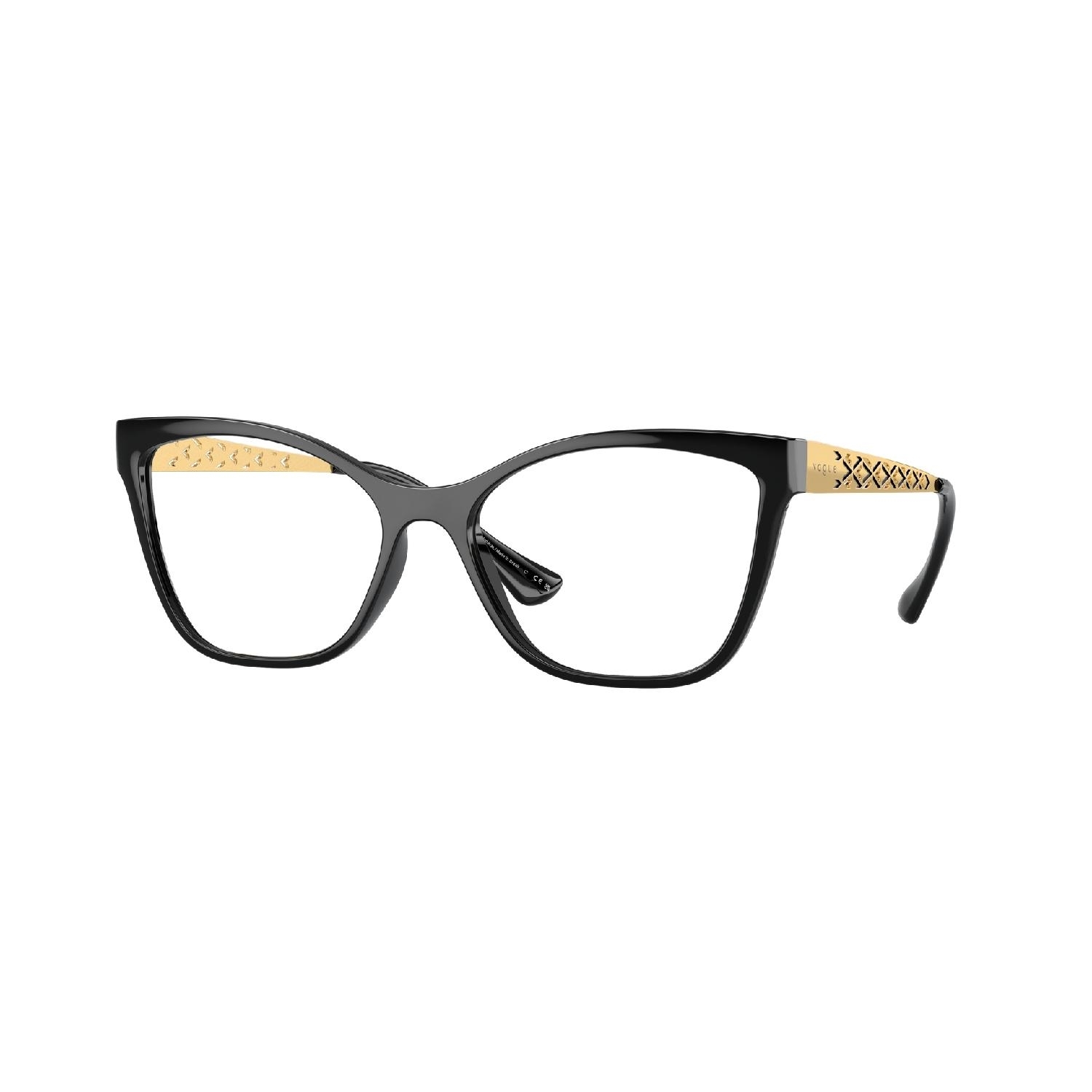 Armação de Óculos de Grau VO5507L-W44-54 Vogue Borboleta Preto Injetado