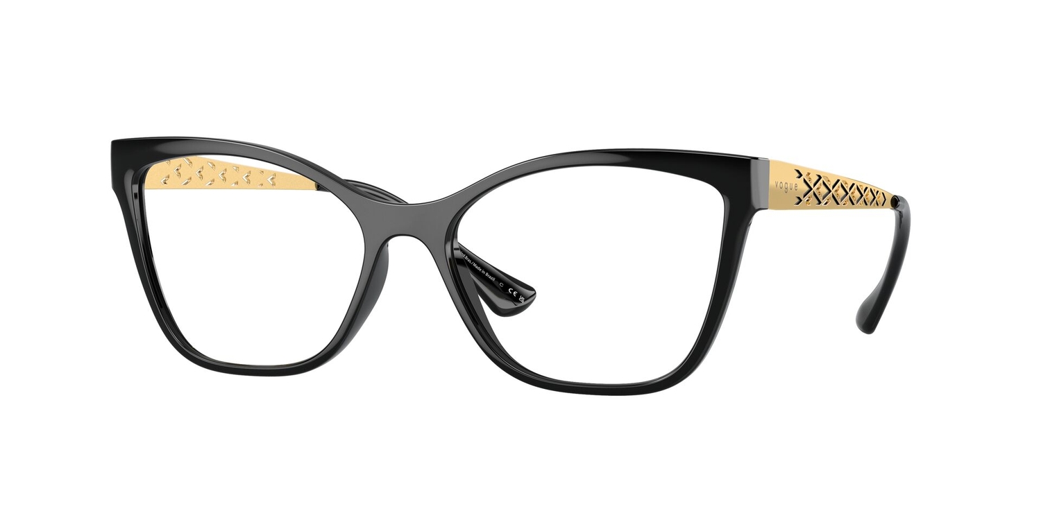 Armação de Óculos de Grau VO5507L-W44-54 Vogue Borboleta Preto Injetado