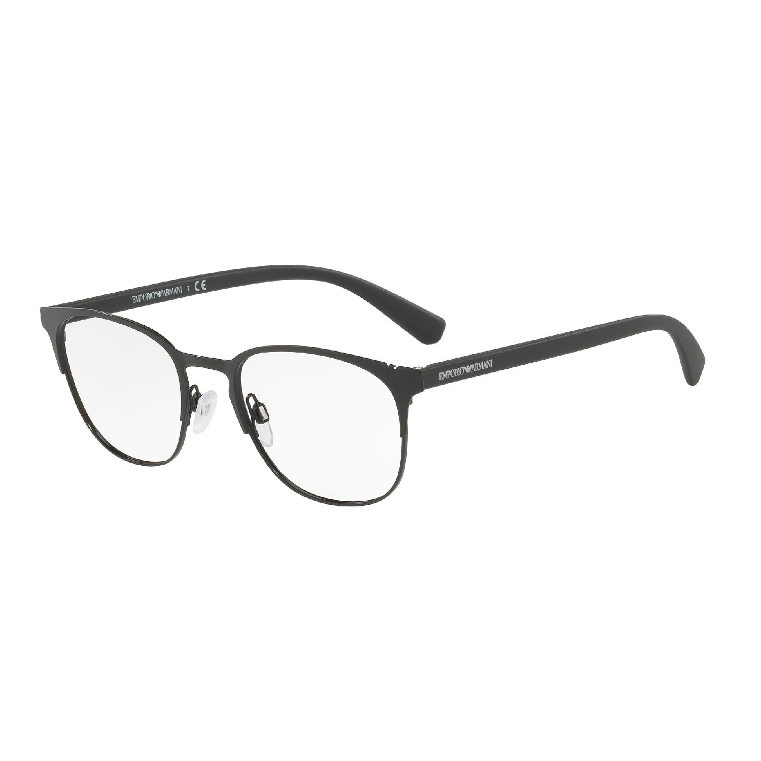 Armação de Óculos de Grau EA1059-3001-53 Emporio Armani Oval Preto Metal
