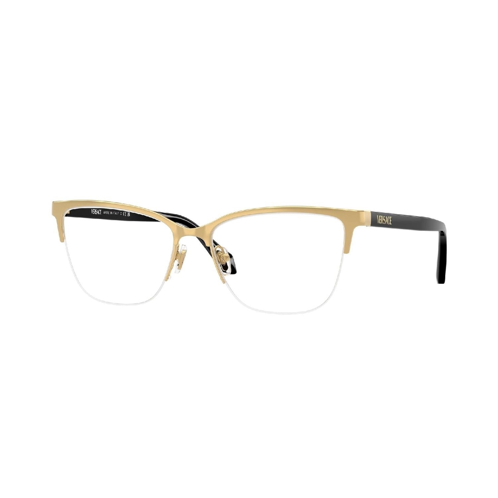 Armação de Óculos de Grau VE1304-1002-54 Versace Gatinho Ouro Metal