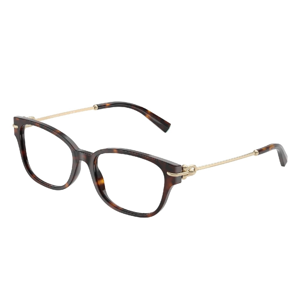 Armação de Óculos de Grau TF2262-8015-54 Tiffany & Co Retangular Com Cantos Arredondados Tartaruga Acetato