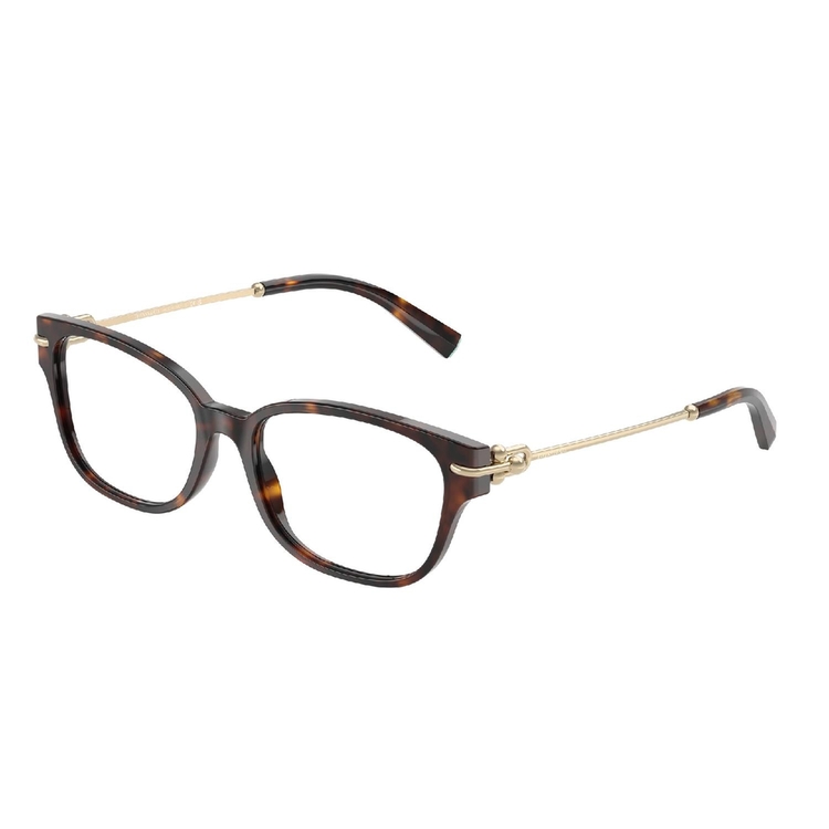 Armação de Óculos de Grau TF2262-8015-54 Tiffany & Co Retangular Com Cantos Arredondados Tartaruga Acetato