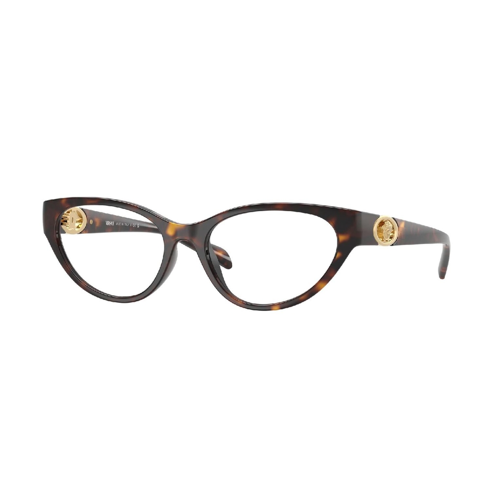Armação de Óculos de Grau VE3372U-108-54 Versace Gatinho Tartaruga Injetado
