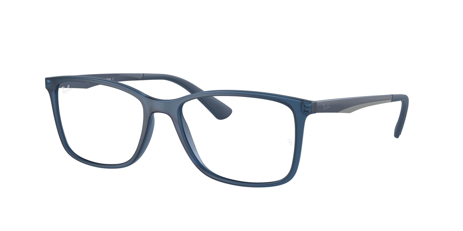 Armação de Óculos de Grau RX7133L-5679-55 Ray Ban Retangular Azul Injetado