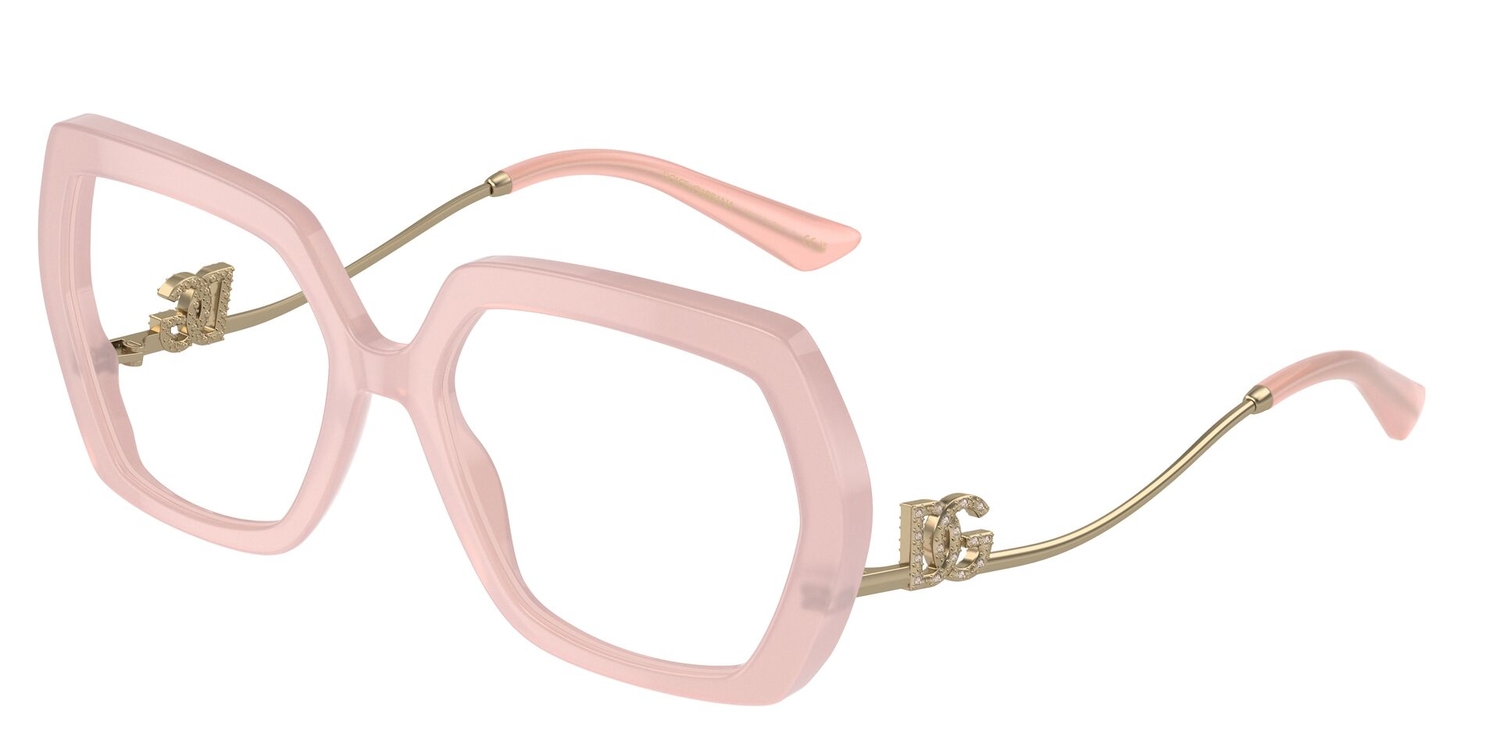 Armação de Óculos de Grau DG3390B-3436-56 Dolce & Gabbana Irregular Rosa Acetato