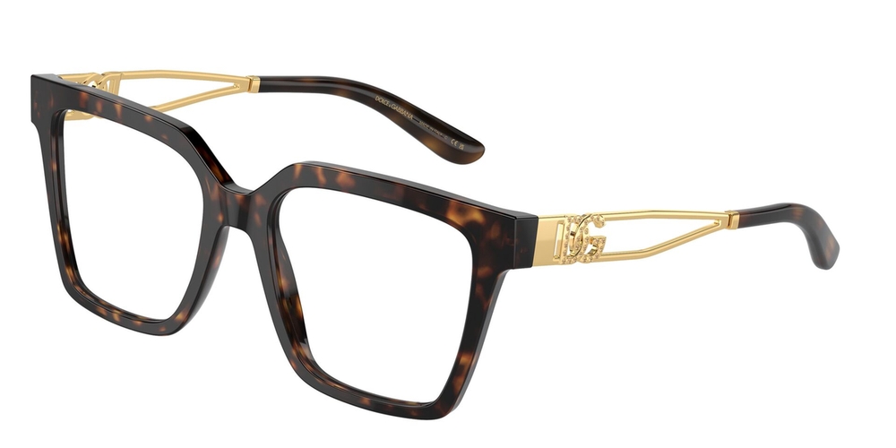 Armação de Óculos de Grau DG3376B-502-53 Dolce & Gabbana Quadrado Tartaruga Acetato