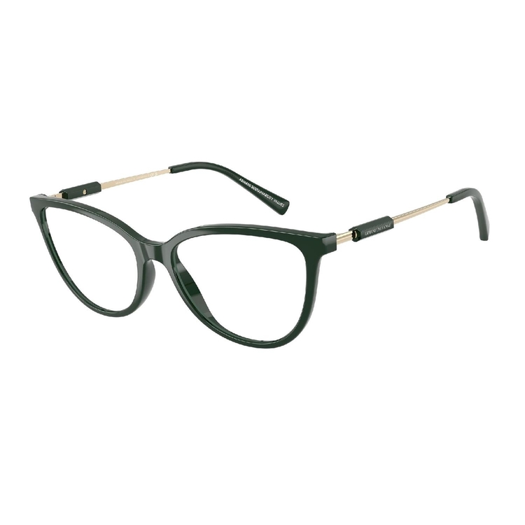 Armação de Óculos de Grau AX3128-8382-54 Armani Exchange Gatinho Verde Injetado