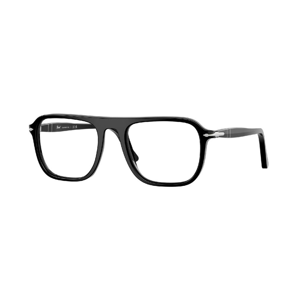 Armação de Óculos de Grau PO3359V-95-53 Persol Quadrado Preto Acetato