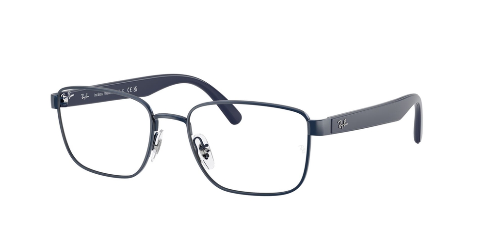 Armação de Óculos de Grau RX6537L-3184-54 Ray Ban Retangular Azul Metal