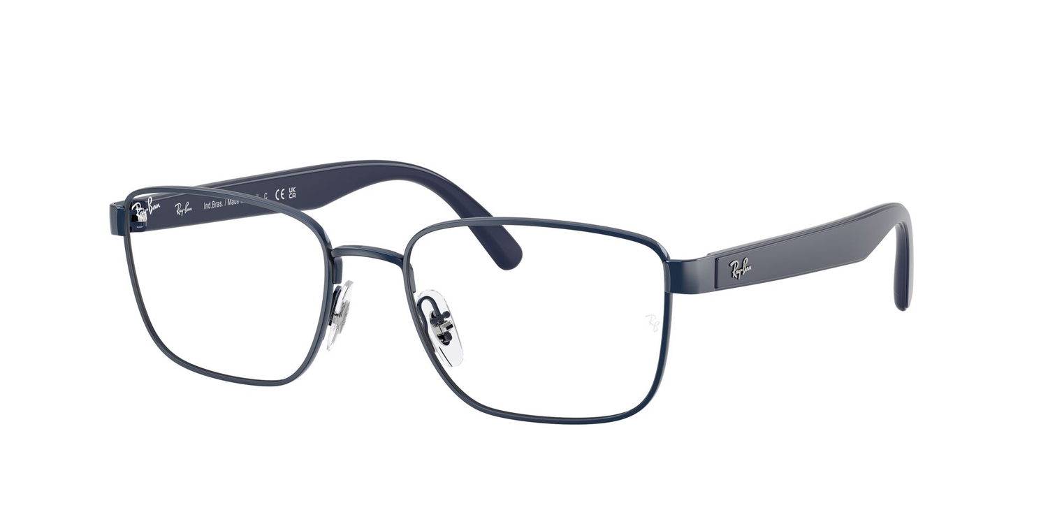 Armação de Óculos de Grau RX6537L-3184-54 Ray Ban Retangular Azul Metal