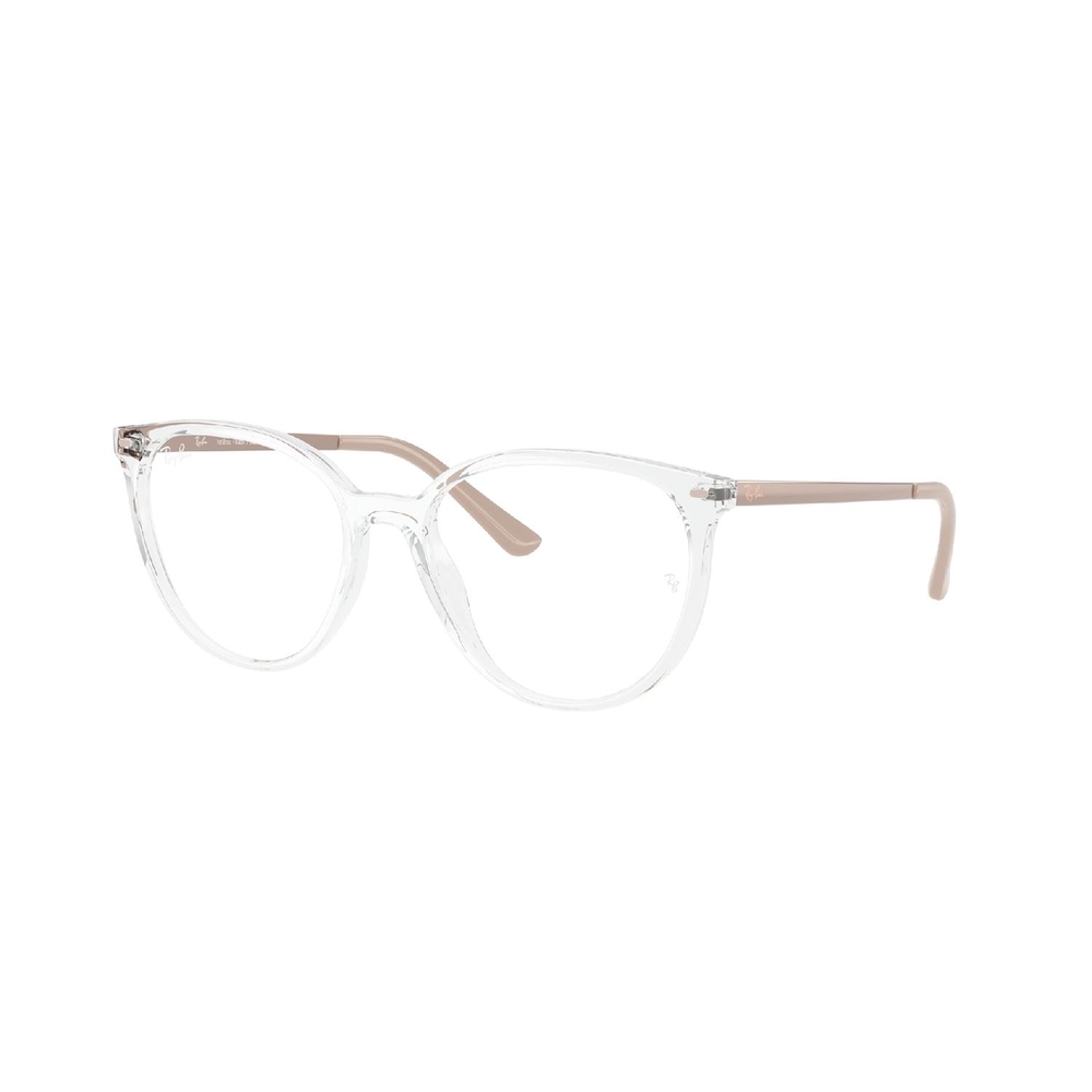 Armação de Óculos de Grau RX7246L-8388-53 Ray Ban Redondo Transparente Injetado