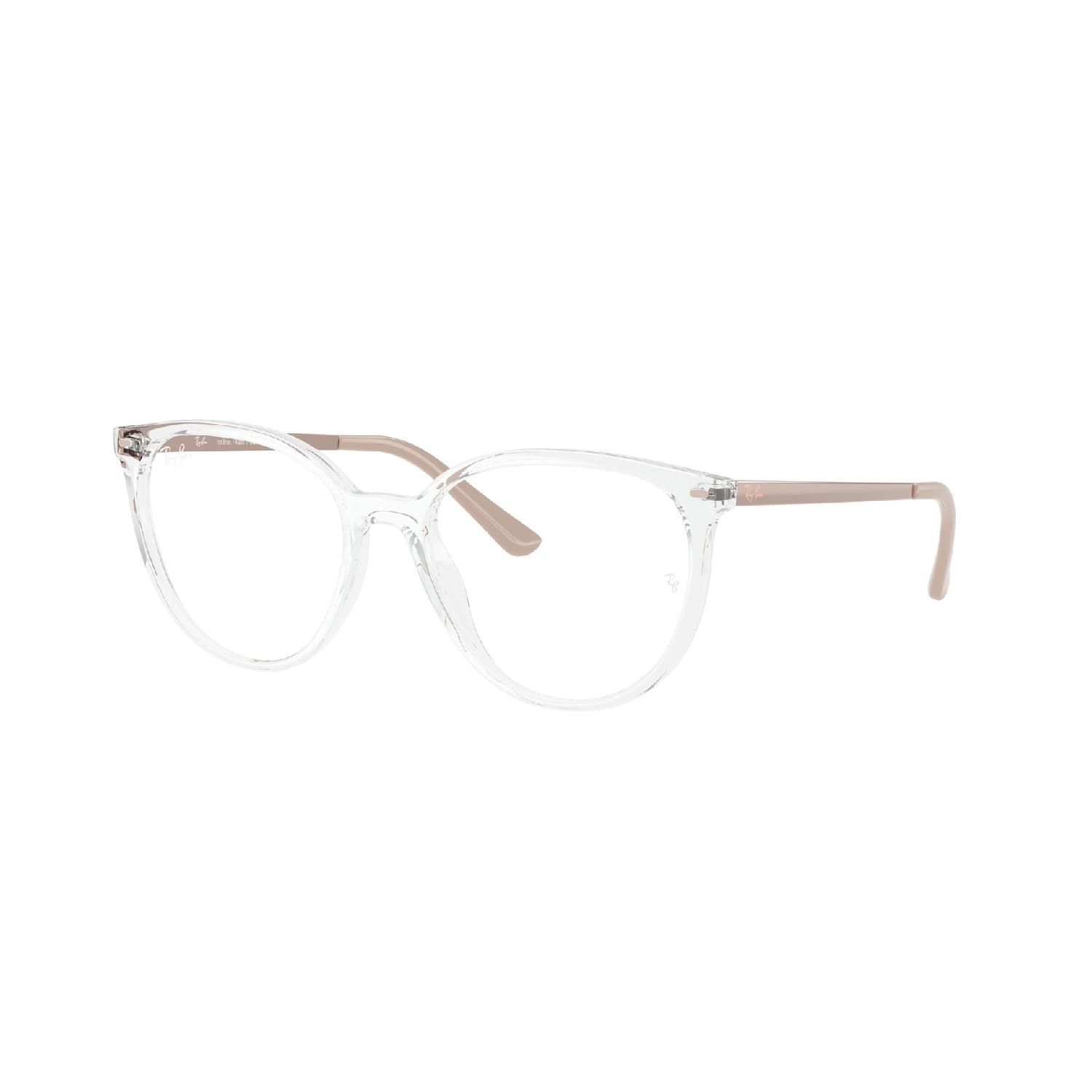 Armação de Óculos de Grau RX7246L-8388-53 Ray Ban Redondo Transparente Injetado