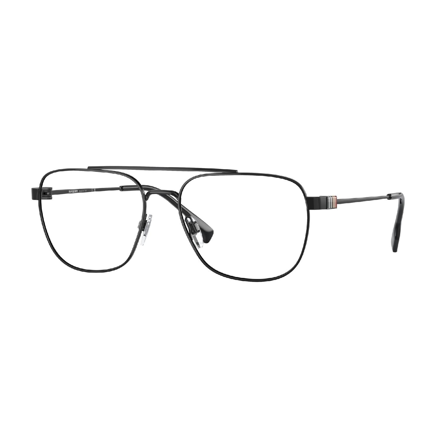 Armação de Óculos de Grau BE1377-1001-57 Burberry Quadrado Preto Metal
