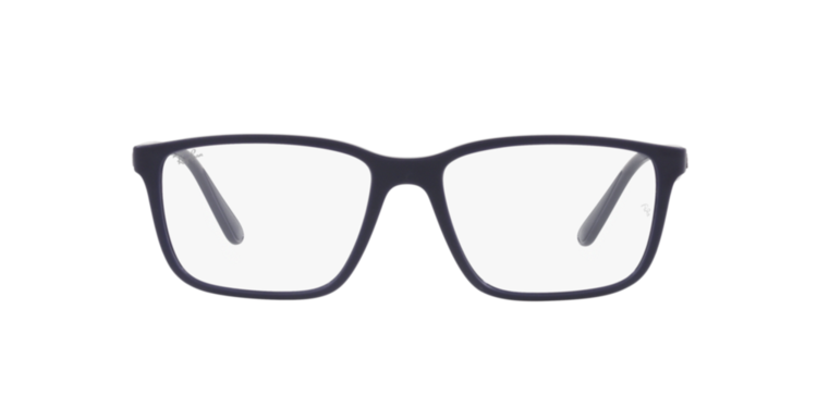 Armação de Óculos de Grau RX7207L-8190-57 Ray Ban Retangular Azul Injetado