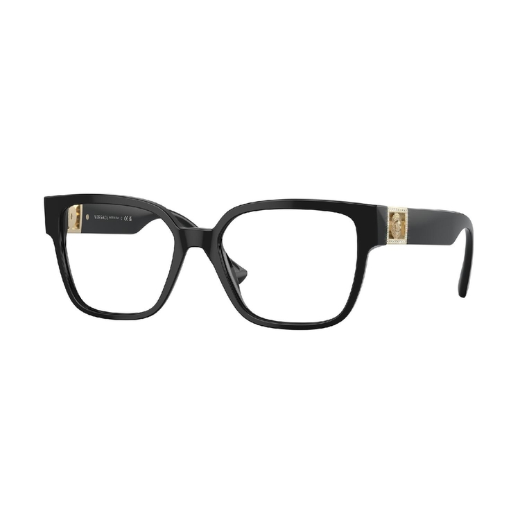 Armação de Óculos de Grau VE3329B-GB1-54 Versace Quadrado Preto Acetato