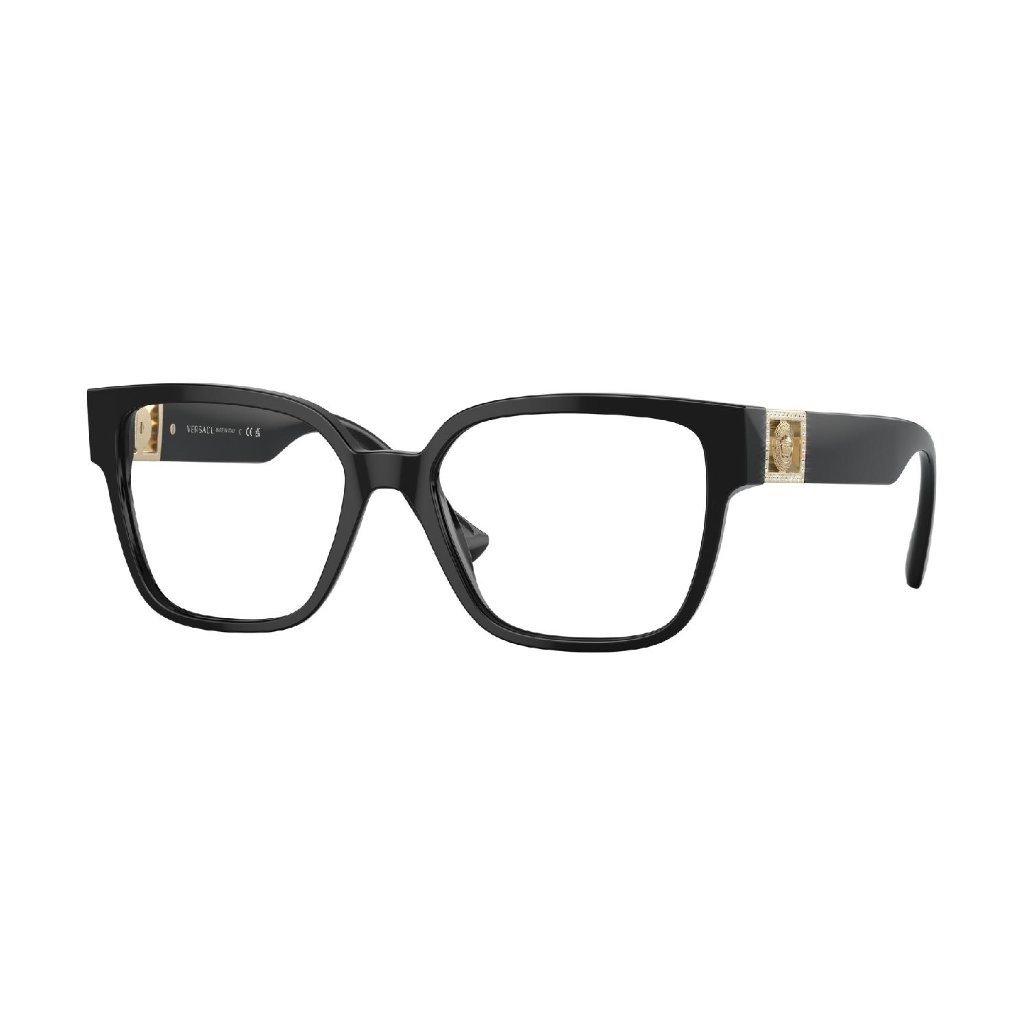 Armação de Óculos de Grau VE3329B-GB1-54 Versace Quadrado Preto Acetato