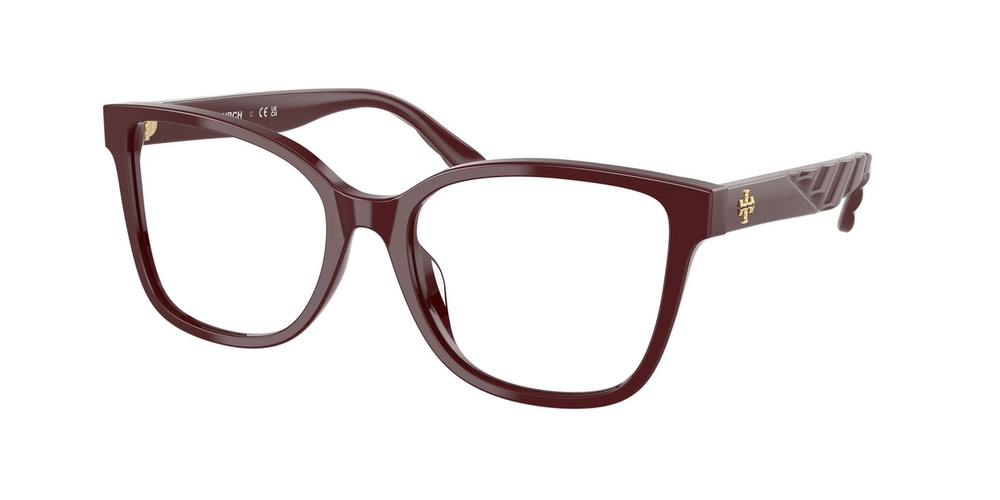 Armação de Óculos de Grau TY2129U-2018-55 Tory Burch Oval Vermelho Acetato