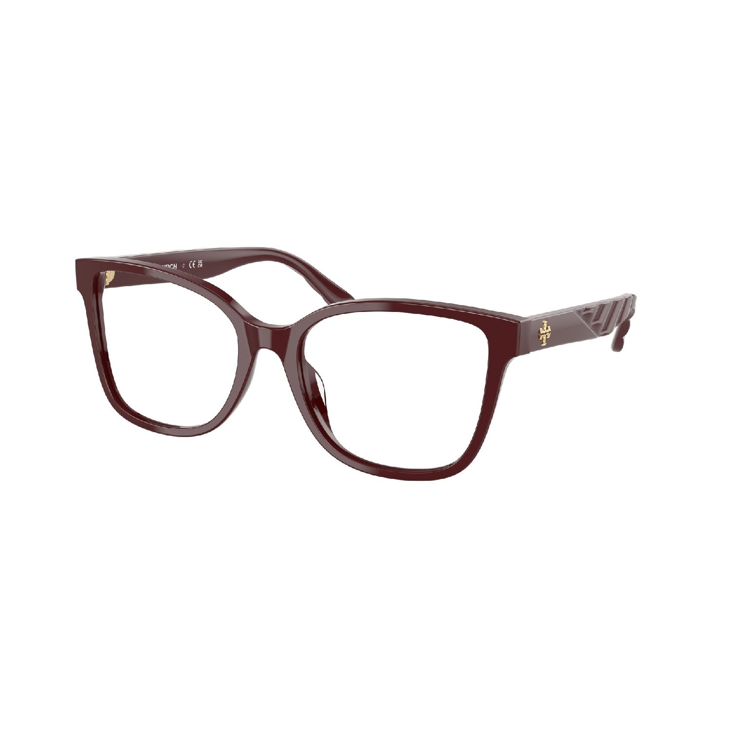 Armação de Óculos de Grau TY2129U-2018-55 Tory Burch Oval Vermelho Acetato