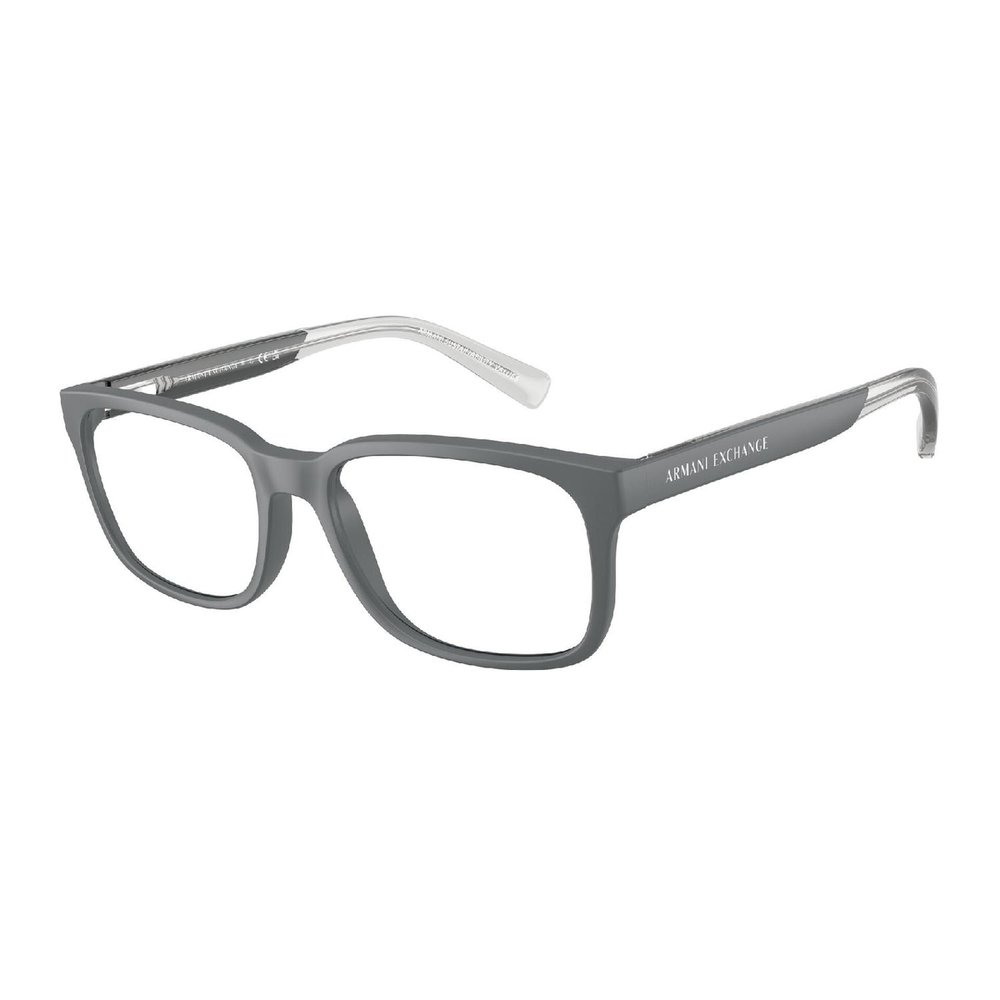 Armação de Óculos de Grau AX3029-8296-54 Armani Exchange Quadrado Cinza Injetado