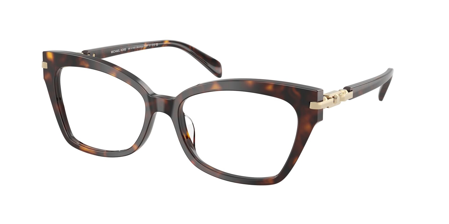 Armação de Óculos de Grau MK4146U-3006-56 Michael Kors Gatinho Tartaruga Acetato