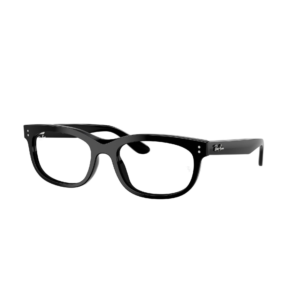 Armação de Óculos de Grau RX5489-2000-56 Ray Ban Retangular Com Cantos Arredondados Preto Acetato