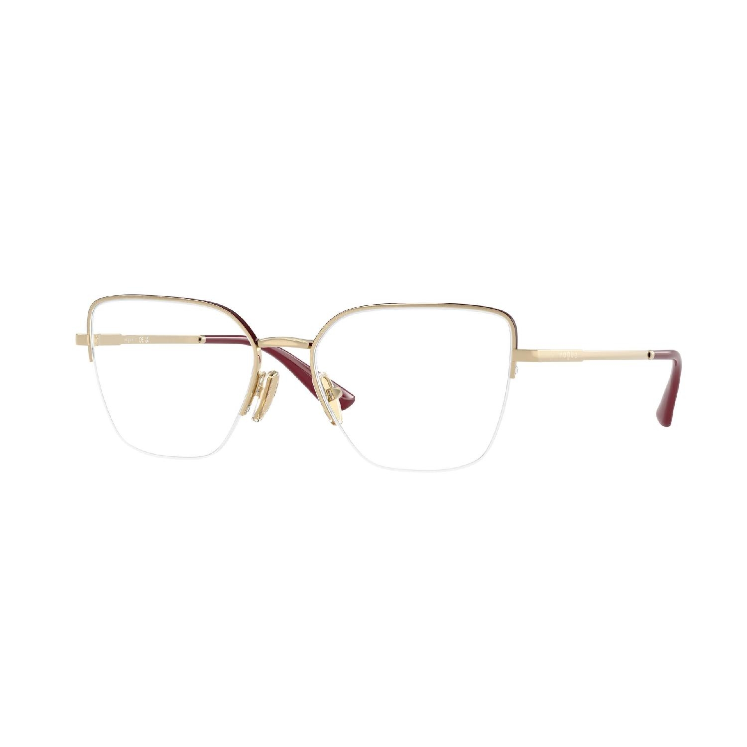 Armação de Óculos de Grau VO4331-5208-53 Vogue Borboleta Ouro Metal