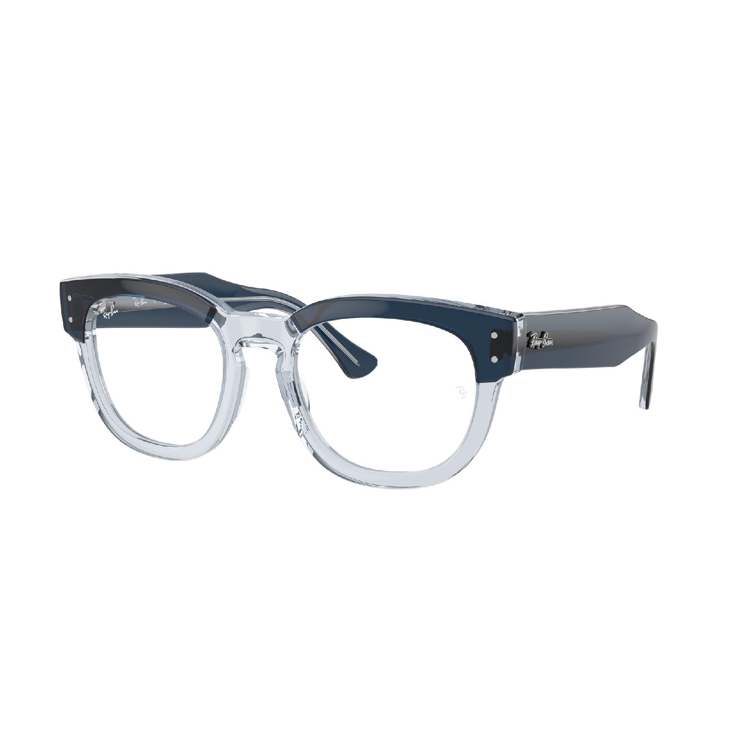 Armação de Óculos de Grau RX0298V-8324-50 Ray Ban Quadrado Azul Acetato