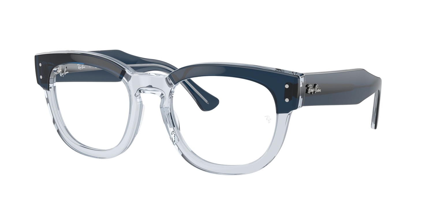 Armação de Óculos de Grau RX0298V-8324-50 Ray Ban Quadrado Azul Acetato