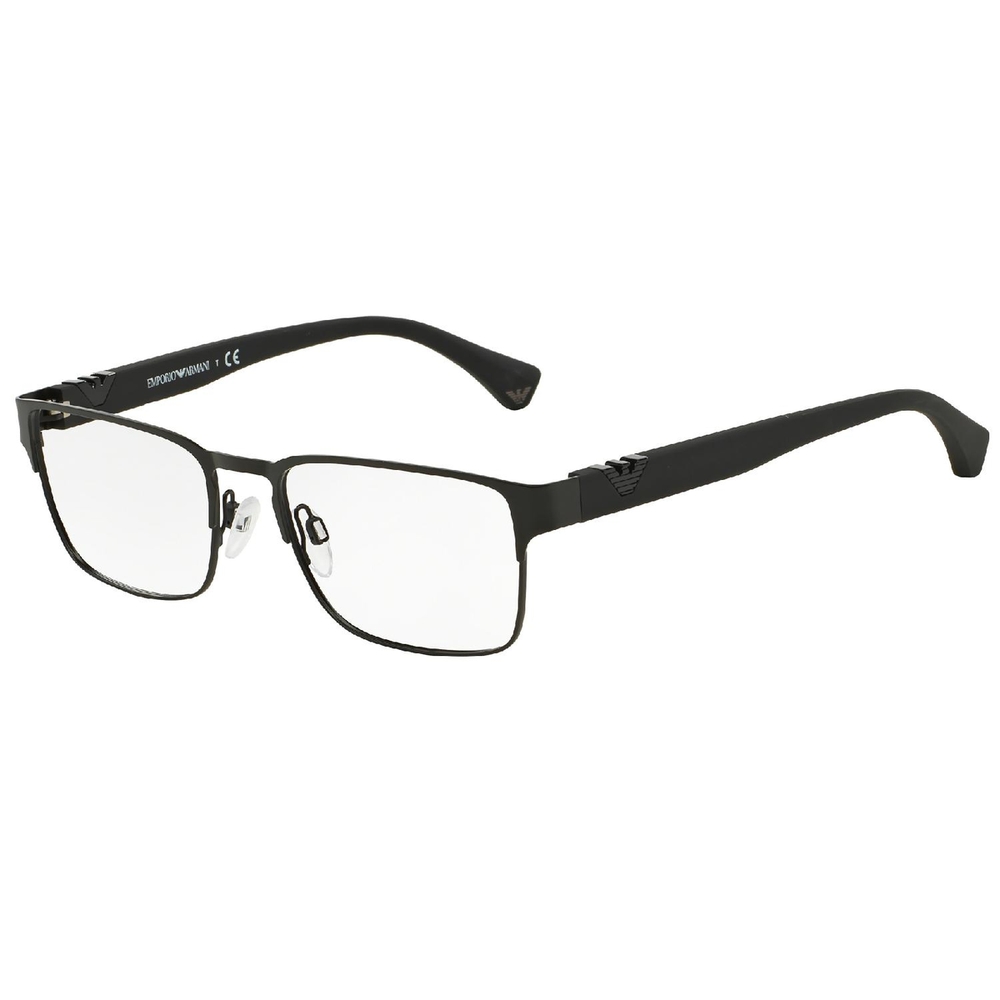 Armação de Óculos de Grau EA1027-3001-55 Emporio Armani Quadrado Preto Metal