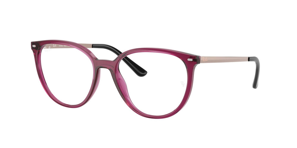 Armação de Óculos de Grau RX7246L-8387-53 Ray Ban Redondo Violeta Injetado