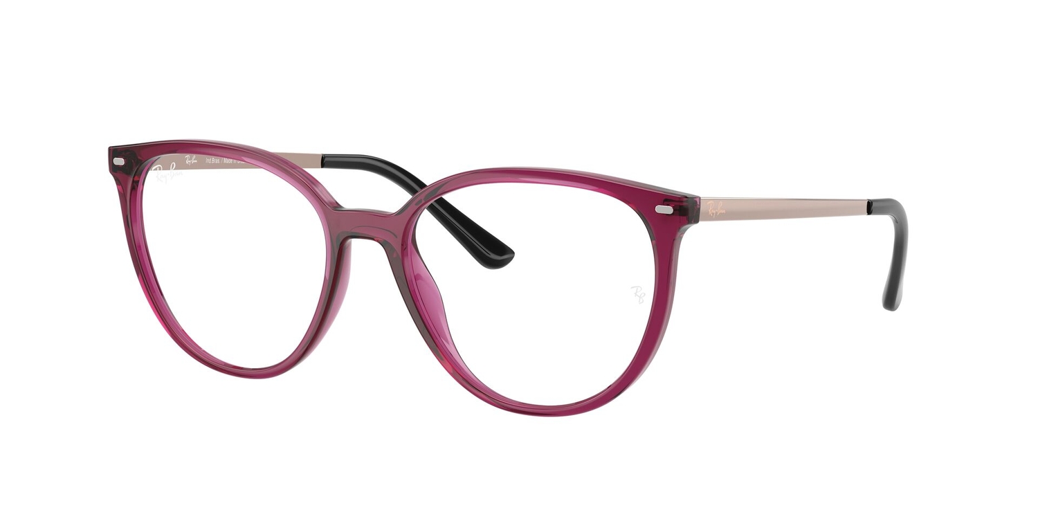Armação de Óculos de Grau RX7246L-8387-53 Ray Ban Redondo Violeta Injetado